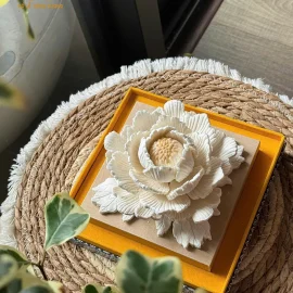 Oản Hoa Mẫu Đơn Trắng